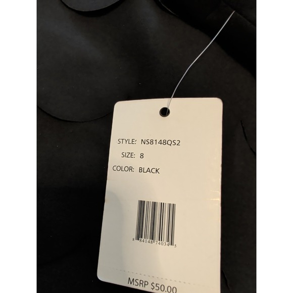 ZAC & RACHEL  Black Skirt Scalloped Layered Sz 8 Evening Special Occasion Lined - Picture 8 of 8